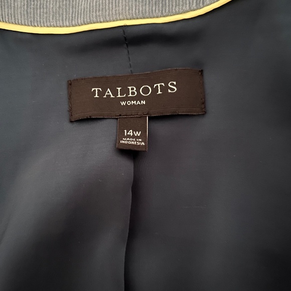 Talbots Dusty Blue Corduroy Blazer 14W - Picture 7 of 8